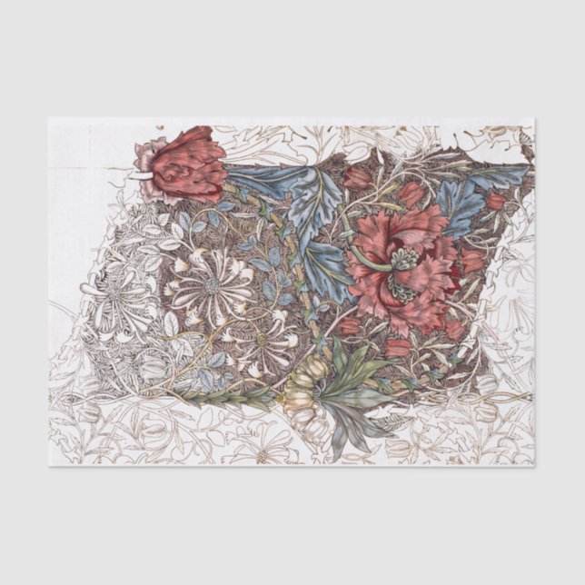 DE SEDA PAPEL DOS TECIDOS: WILLIAM MORRIS : WILD TULIP (Frente )