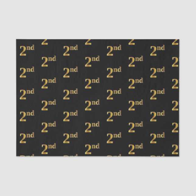 De Seda Papel Dourado Preto, Falso (Segundo) (Frente )