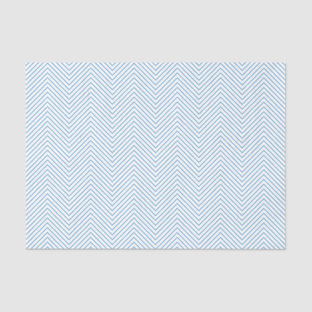 De Seda Papel em Tecido da Linha Chevron - Azul Claro em B (Frente )