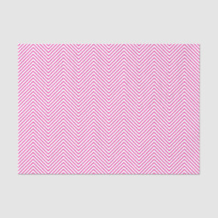 De Seda Papel em Tecido da Linha Chevron - Rosa quente em