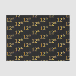 De Seda Papel em Tecido Preto, Faux Dourado 12 (12)