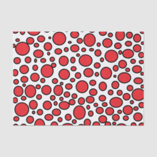 De Seda Papel em Teclado das Bolinhas Vermelhas e Pretas