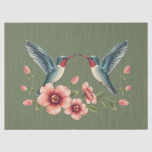 De Seda Papel Floral Beija-flor