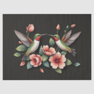 De Seda Papel Floral Beija-flor 