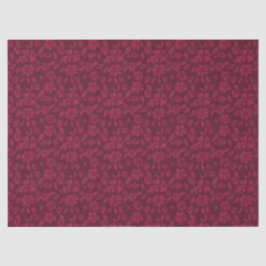 De Seda Papel Floral Burgundy Vintage