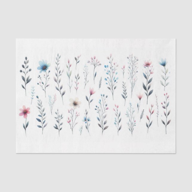 De Seda Papel Floral Tissue (Frente )
