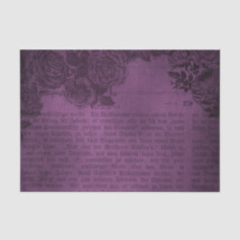 De Seda Papel Floral Vintage Roxo Grunge Jornal