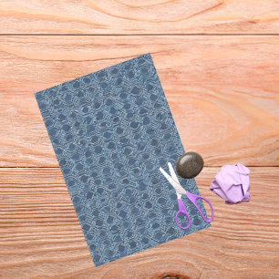 De Seda Papel Geométrico Azul