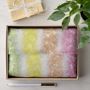 De Seda Papel Glitter Arco-Íris Pastel