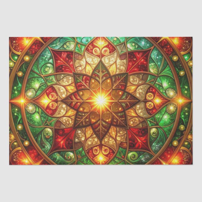 De Seda Papel Higiênico Decorativo Verde Vermelho para Fer (Frente )