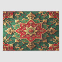Papel Higiênico Decorativo Vermelho Verde para Fer
