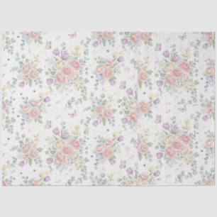 De Seda Papel Higiênico Floral Elegante