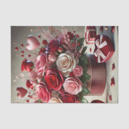 De Seda Papel Higiênico Floral Rosa Bonito para o Dia dos