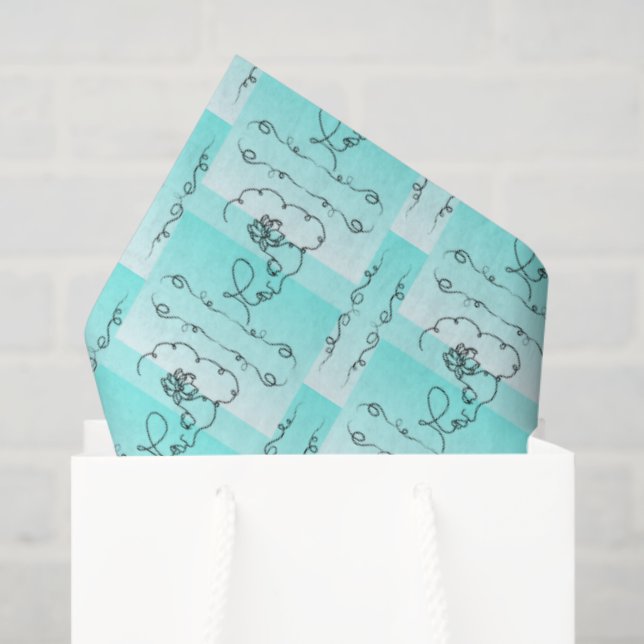 De Seda Papel Higiênico Flowing Beauty Aqua (Sacola de presentes)