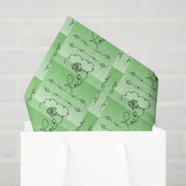 De Seda Papel Higiênico Flowing Beauty Sage (Sacola de presentes)