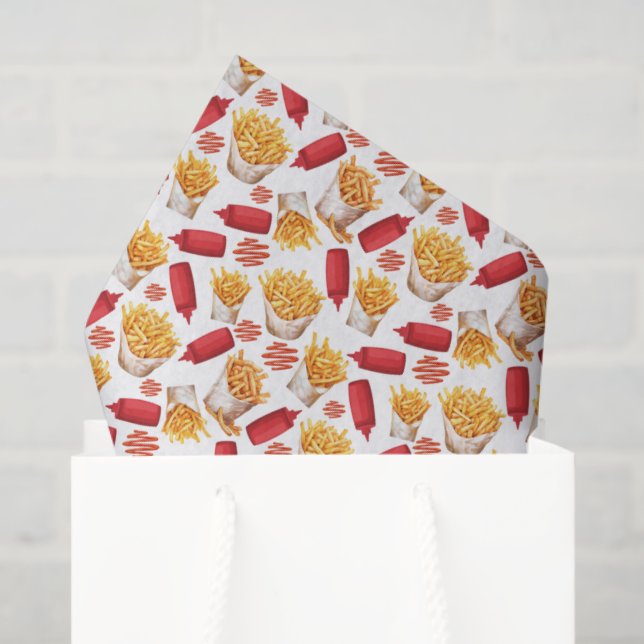 De Seda Papel Higiênico Ketchup & Fritas (Sacola de presentes)