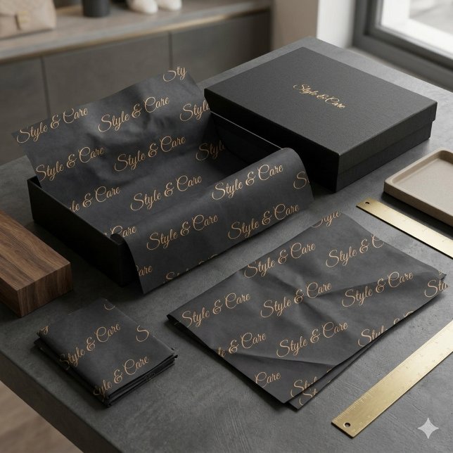 De Seda Papel Higiênico Personalizado com Nome em Padrão I (Personalized Tissue Paper with Name Pattern Print)