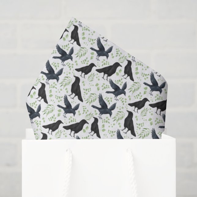 De Seda Papel Higiênico Raven Branco (Sacola de presentes)