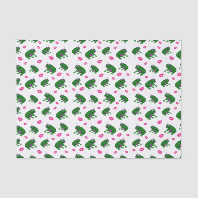 De Seda Papel Higiênico Sapos e Beijos (Frente )