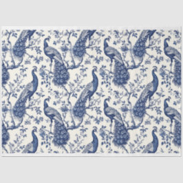 De Seda Papel Higiênico Tema Pavão no Estilo Chinoiserie