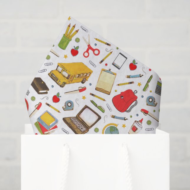 De Seda Papel Higiênico Tema Professor Escola (Sacola de presentes)