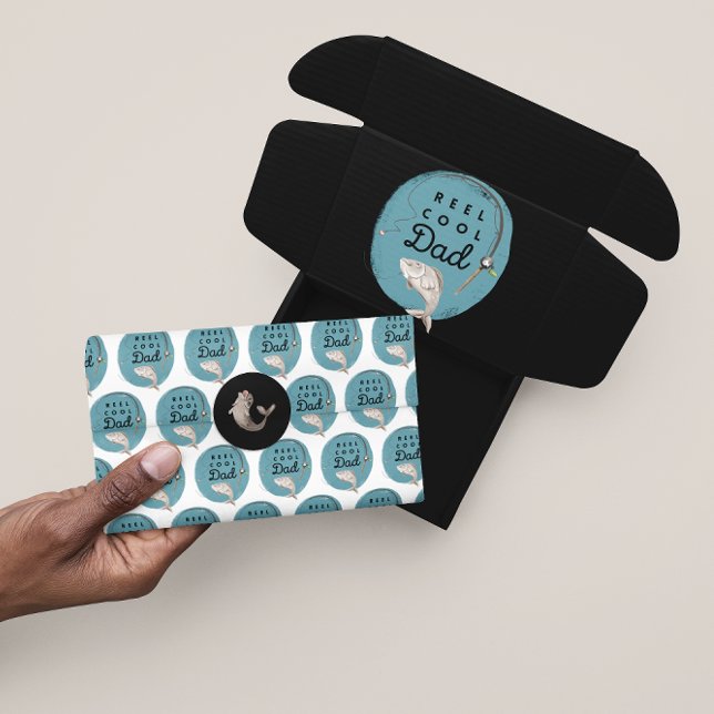 De Seda Papel Legal no tecido do Pai (Celebrate dad with this, "Reel cool dad" fishing tissue paper! )