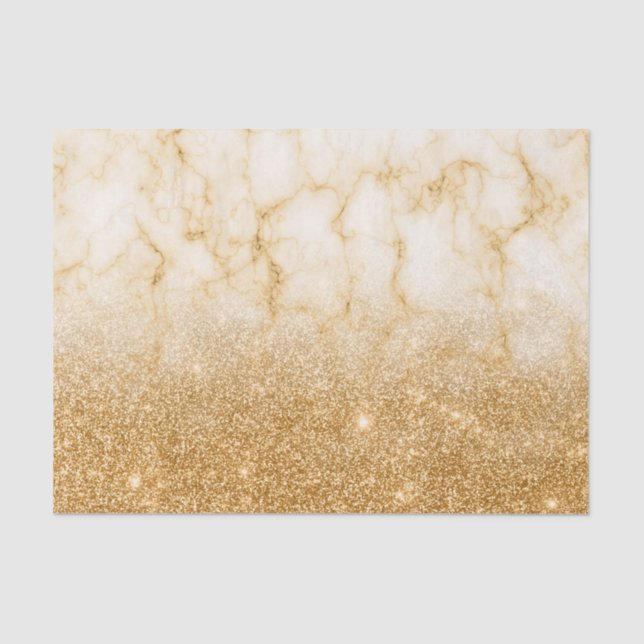 De Seda Papel Marble com Brilho em Ouro Amarelo degradê (Frente )