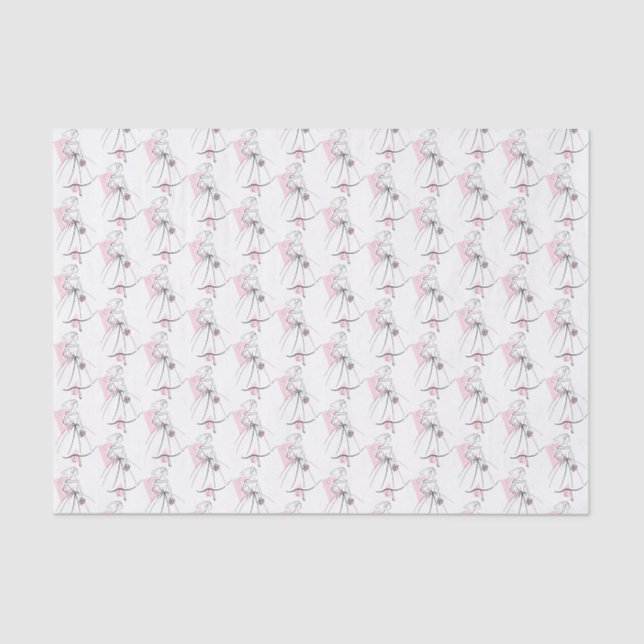 De Seda Papel multitecido rosa cor-de-rosa para moda (Frente )