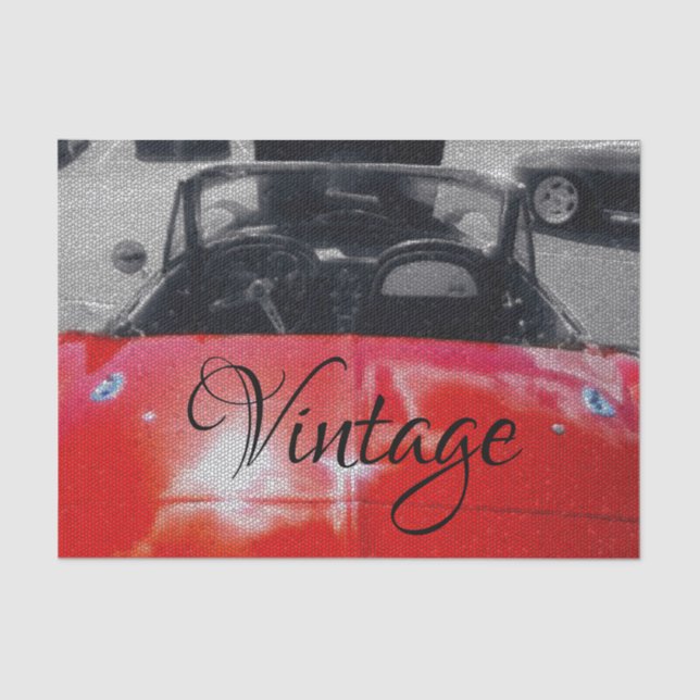 De Seda Papel no carro vintage (Frente )
