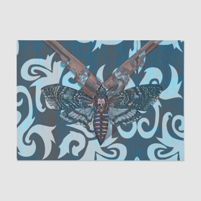 De Seda Papel no Tecido abstrato Moth (Frente )