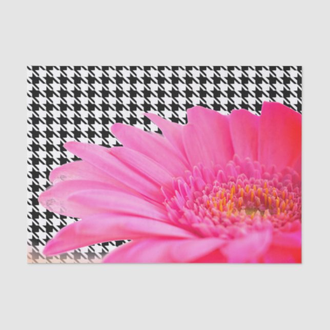 De Seda Papel no Tecido da Flor Rosa (Frente )