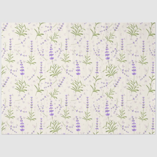De Seda Papel no tecido da lavanda (Frente )