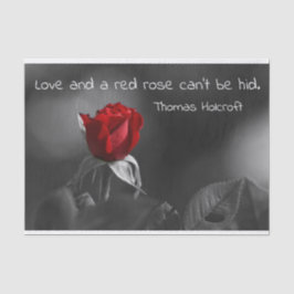 De Seda Papel no tecido da rosa vermelha