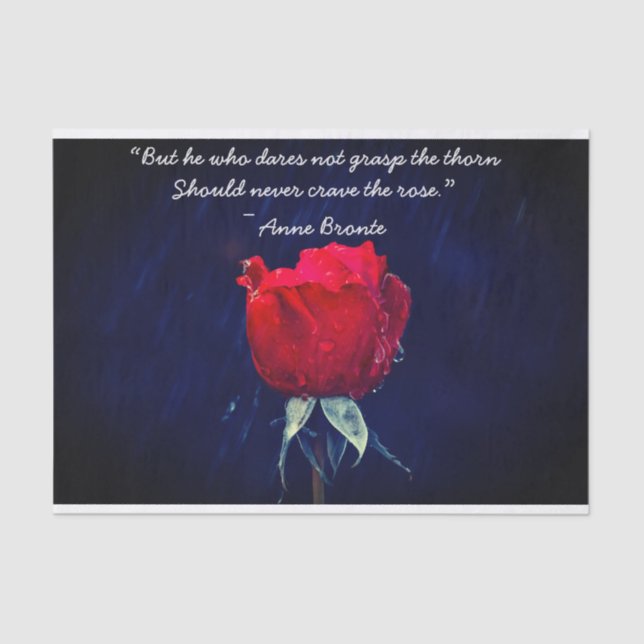 De Seda Papel no tecido da rosa vermelha (Frente )