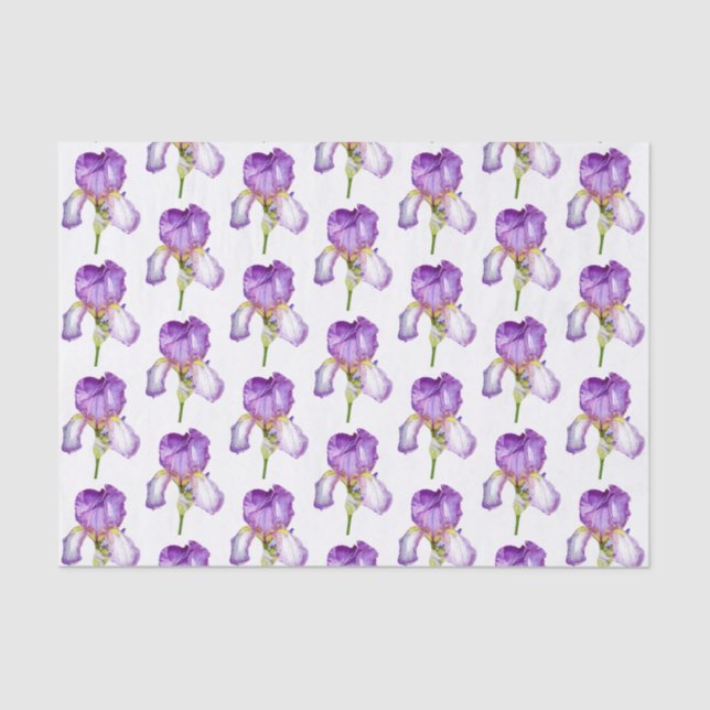 De Seda Papel Padrão Iris Roxo Brilhante (Frente )