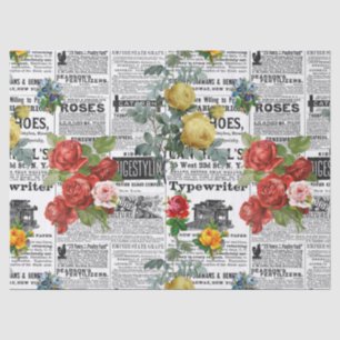 De Seda Papel para jornal e papel para tecidos florais ant