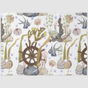 De Seda Papel para Tecidos da Série Marine Life Design 24