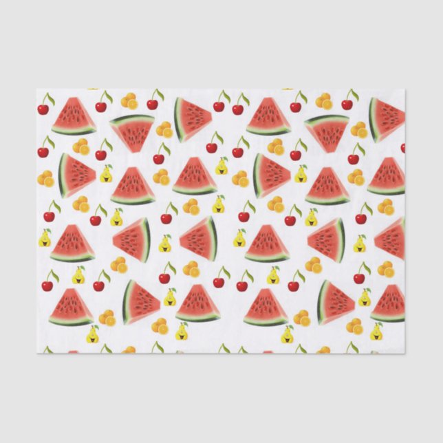 De Seda Papel para tecidos decorativos Melancia (Frente )