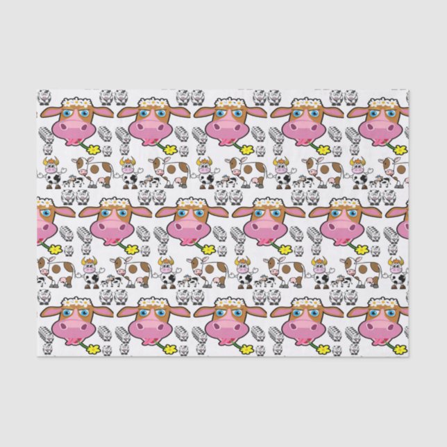 De Seda Papel para tecidos decorativos vacas (Frente )