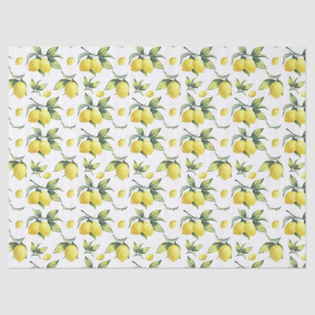 De Seda Papel para tecidos e desligamento - Lemon (Frente )