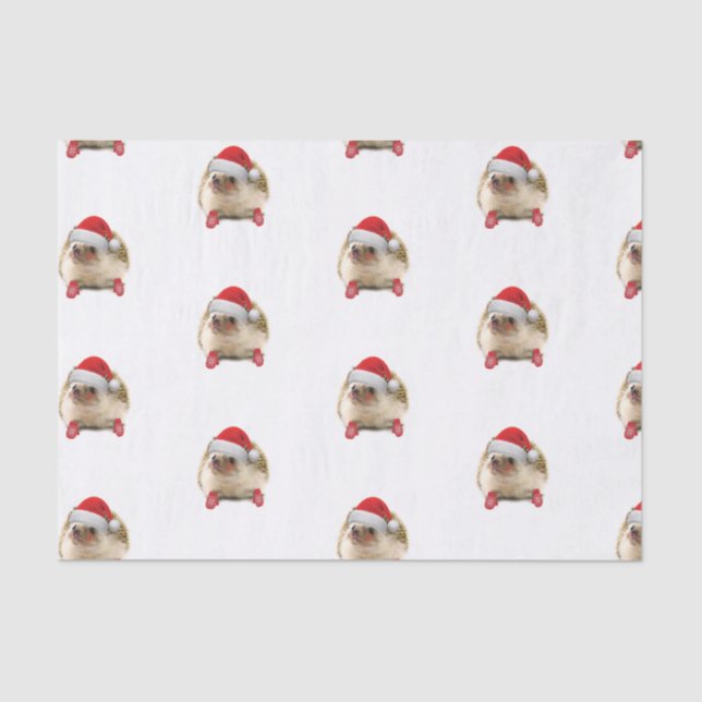 De Seda Papel para tecidos Hedgehog Holiday (Frente )