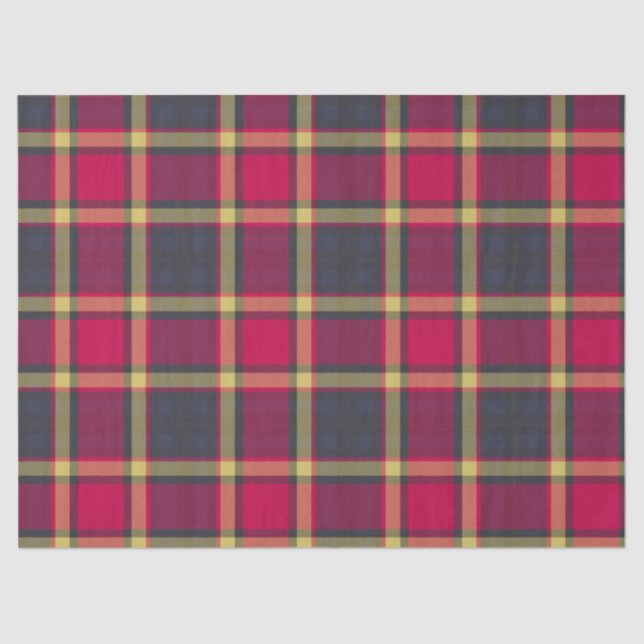 De Seda Papel para Tecidos ou Decoupage - Tartan Escocês (Frente )