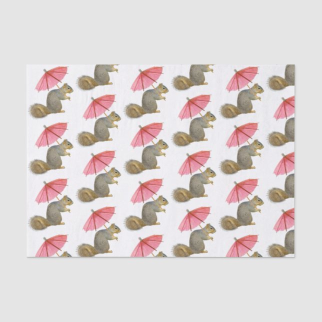 De Seda Papel para Tecidos Parasol Rosa Quirrel (Frente )