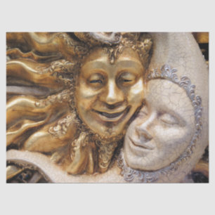 De Seda papel para tecidos solar e lua