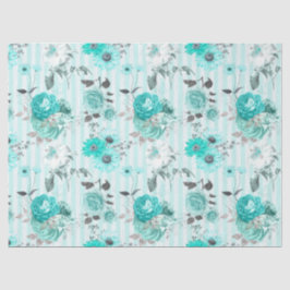 De Seda Papel para tecidos Turquoise Série Floral Design 1