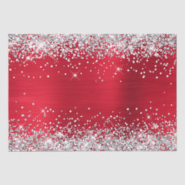 De Seda Papel Prateado Brilhante Vermelho Ombre Foil
