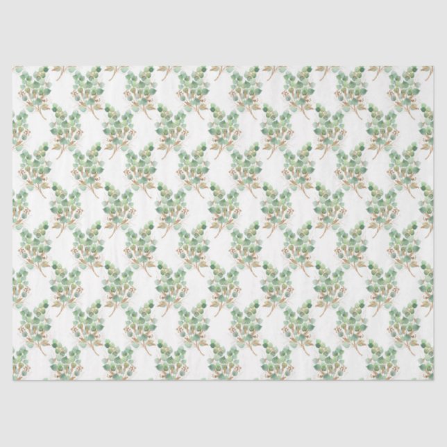 De Seda Papel Tecidificado da Série Eucalyptus Design 7 (Frente )