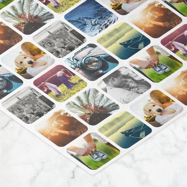 De Seda Papel Tecido 10 Foto Arredondada Branco (Criador carregado)