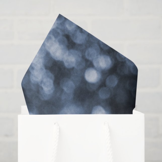 De Seda Papel Tecido abstrato Azul Bokee (Sacola de presentes)