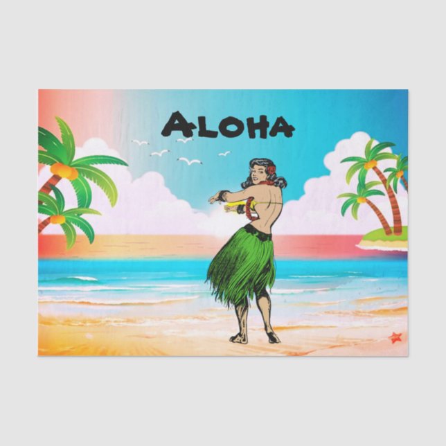 De Seda Papel Tecido Aloha (Frente )